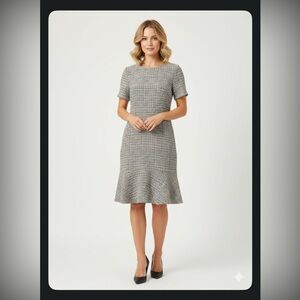 Elegant Gray and cream with sparkle highlights Dress